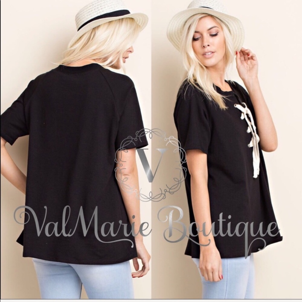 LAST 1- Lace up top - Picture 3 of 3